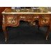 Fine Inlaid Louis XV Style Bureau Plat Writing Table Desk