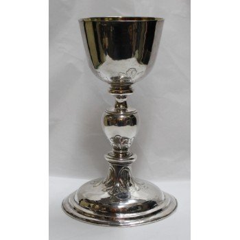 Fine Late 17th-Early 18th c. Chased Silver Continental Chalice