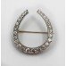 Fine Platinum Diamond Horseshoe Brooch c.1925