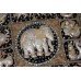 Raised Sequin & Bead Ethnic Elephant Zodiac Wall Hanging
