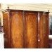 Quality Flame Mahogany Serpentine Fronted Triple Wardrobe Armoire 