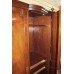 Quality Flame Mahogany Serpentine Fronted Triple Wardrobe Armoire 