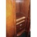 Quality Flame Mahogany Serpentine Fronted Triple Wardrobe Armoire 