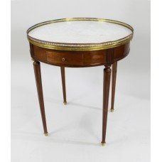 French Circular Marble Topped Lamp Table