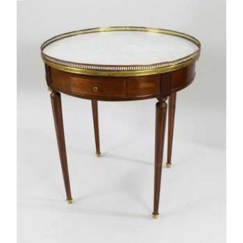 French Circular Marble Topped Lamp Table