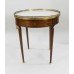 French Circular Marble Topped Lamp Table