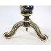 French Ebonized Hand Painted Gilt Tripod Table