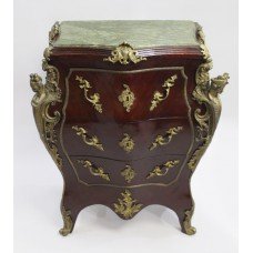 French Empire Style Marble Topped Bombé Commode