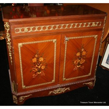 Heavy Empire Style Inlaid Mahogany Cabinet