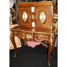 French Bonheur du Jour Kingwood with Ormolu Mounts & Plaques c.1890