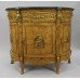 French Marble Topped Maple Side Cabinet