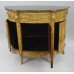 French Marble Topped Maple Side Cabinet