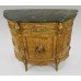 French Marble Topped Maple Side Cabinet