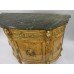 French Marble Topped Maple Side Cabinet