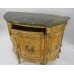 French Marble Topped Maple Side Cabinet