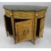 French Marble Topped Maple Side Cabinet