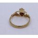 Garnet Claddagh Ring 9ct Yellow Gold