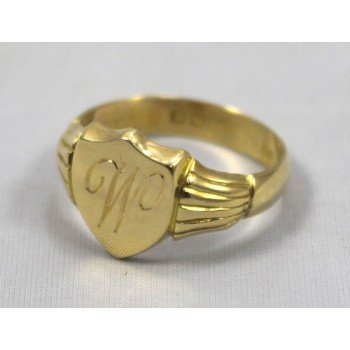 Gents Vintage 18ct Gold Monogrammed Signet Ring