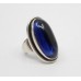 Georg Jensen Large Oval Sapphire Silver Ring