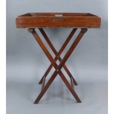 George III Mahogany Butlers Tray on Stand