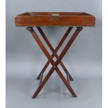 George III Mahogany Butlers Tray on Stand