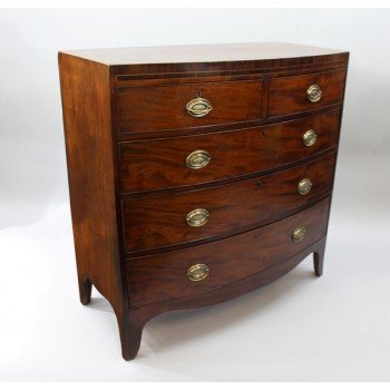Georgian Mahogany Bow Fronted Chest of Drawers