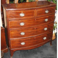 Georgian Mahogany Bow Fronted Chest of Drawers