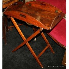 George III Mahogany Butlers Tray on Stand