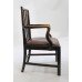 Georgian Oak Leather Seated Country Armchair