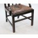 Georgian Oak Leather Seated Country Armchair
