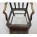 Georgian Oak Leather Seated Country Armchair