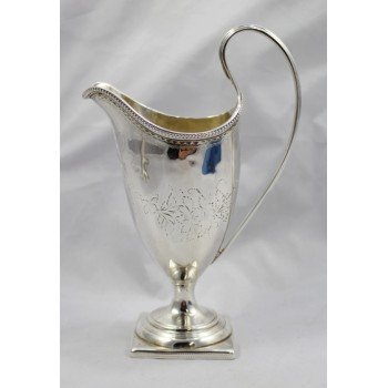 George III Silver Cream Jug London 1789 Charles Hougham