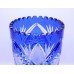 German Lausitzer Blue Overlay Crystal Vase