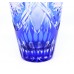 German Lausitzer Blue Overlay Crystal Vase