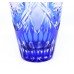 German Lausitzer Blue Overlay Crystal Vase