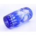 German Lausitzer Blue Overlay Crystal Vase