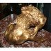 Gilded Sculpture of Lions Fighting