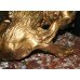 Gilded Sculpture of Lions Fighting