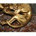 Gilded Sculpture of Lions Fighting