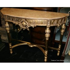 Ornate Gilt Marble Topped Side Table