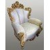 Rococo Italian Silik Carved Wood Upholstered 8 Piece Suite