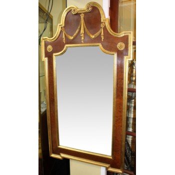 Fine Gilt & Walnut Georgian Style Pier Glass Mirror