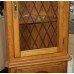 Heavy Reproduction Medium Light Wood Corner Cabinet