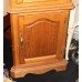 Heavy Reproduction Medium Light Wood Corner Cabinet