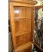 Heavy Reproduction Medium Light Wood Corner Cabinet