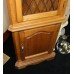 Heavy Reproduction Medium Light Wood Corner Cabinet