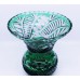 Green Overlay Crystal Splayed Baluster Vase
