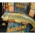 Hand Carved Painted Fishmonger Sign Display