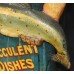 Hand Carved Painted Fishmonger Sign Display