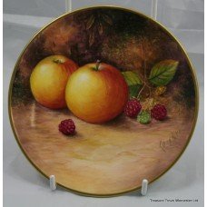 Hand Painted Worcester Fruit Plate by Leighton